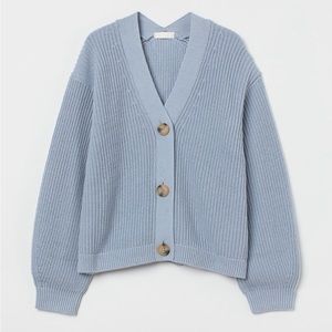Rib knit cardigan